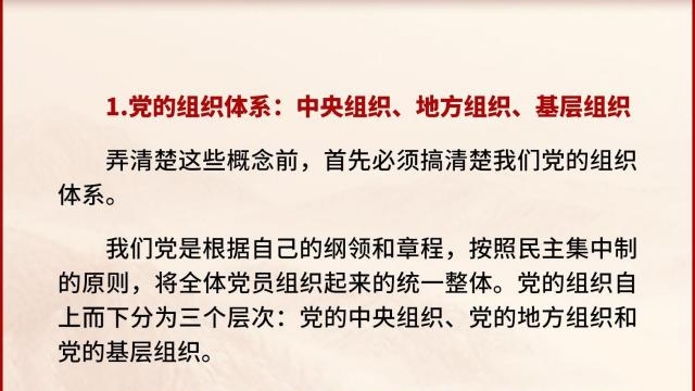 党支部、党小组、党委、党工委、党组……这些概念你都清楚吗